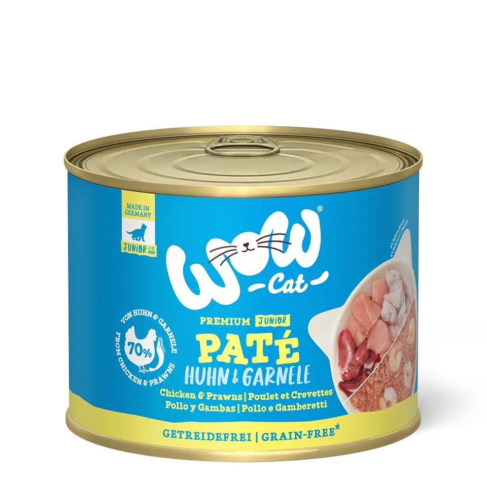 Wow Cat JUNIOR Pollo e Gamberetti Wow Cat