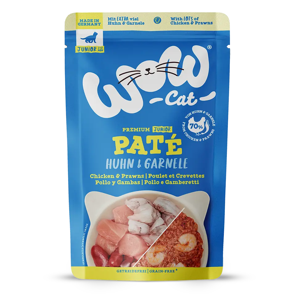 Wow Cat JUNIOR Pollo e Gamberetti Wow Cat