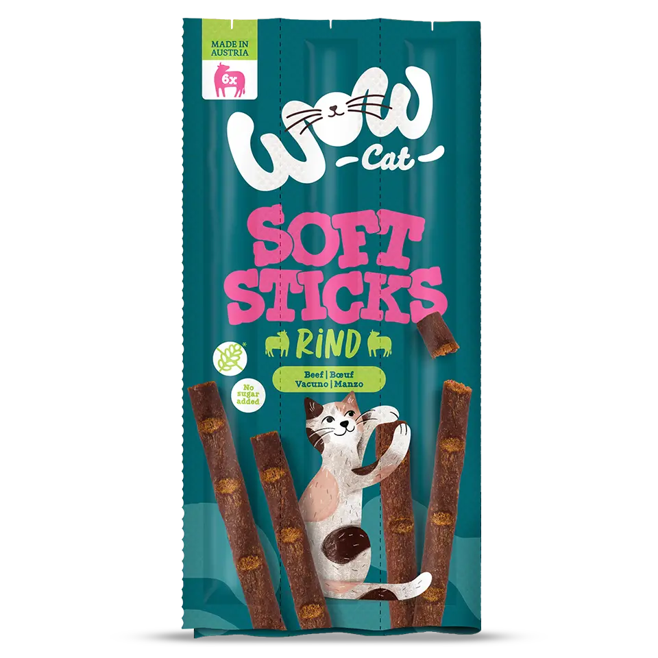 Wow Cat Soft Sticks Manzo Wow Cat