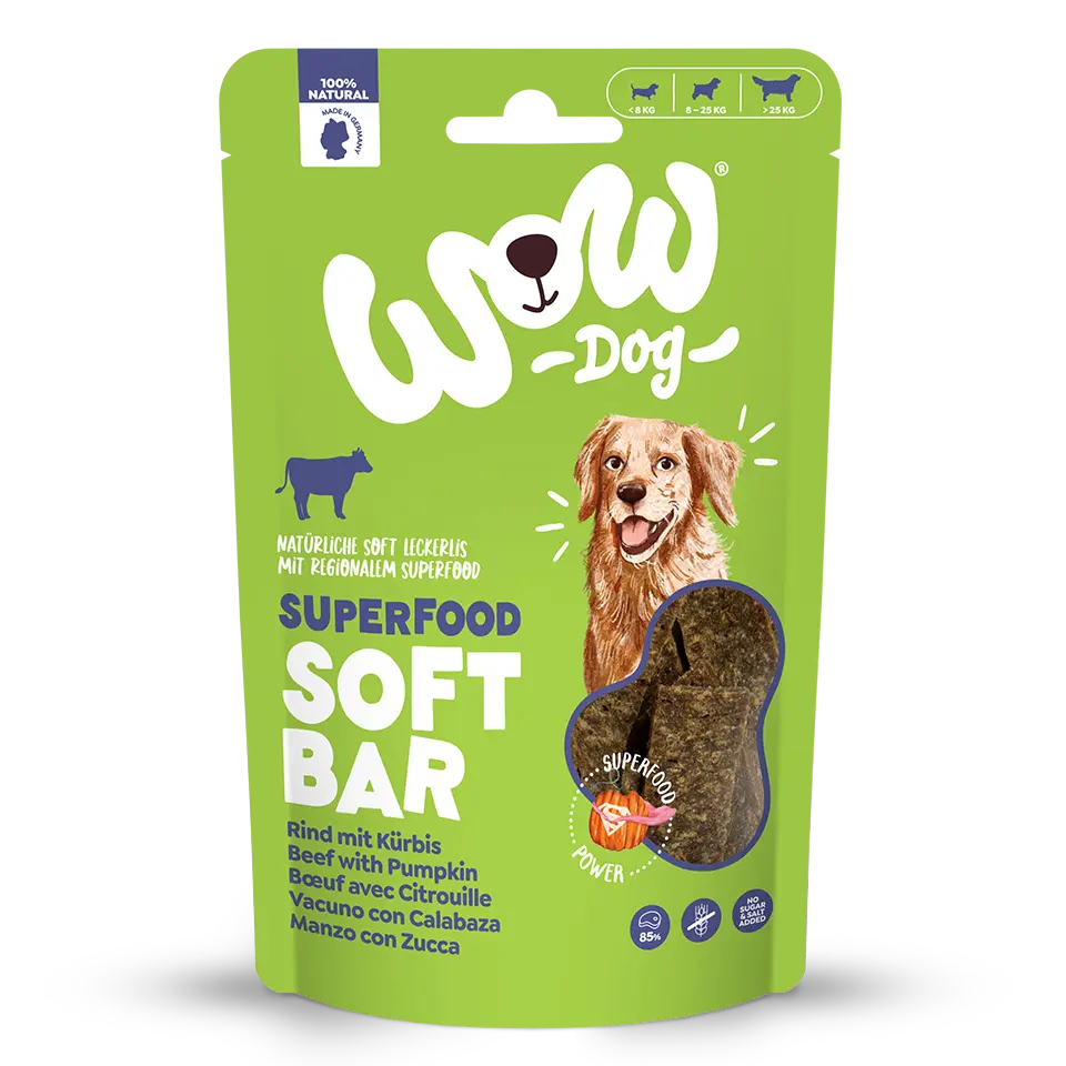Wow Dog SUPERFOOD Soft Bar Manzo con zucca Wow Dog